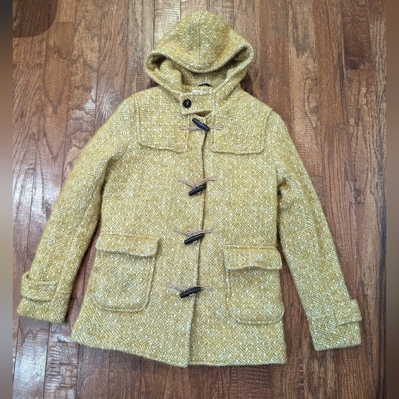 Leon and Harper, yellow Wool & Mohair duffle jacket Euro L - Picture 3 of 17